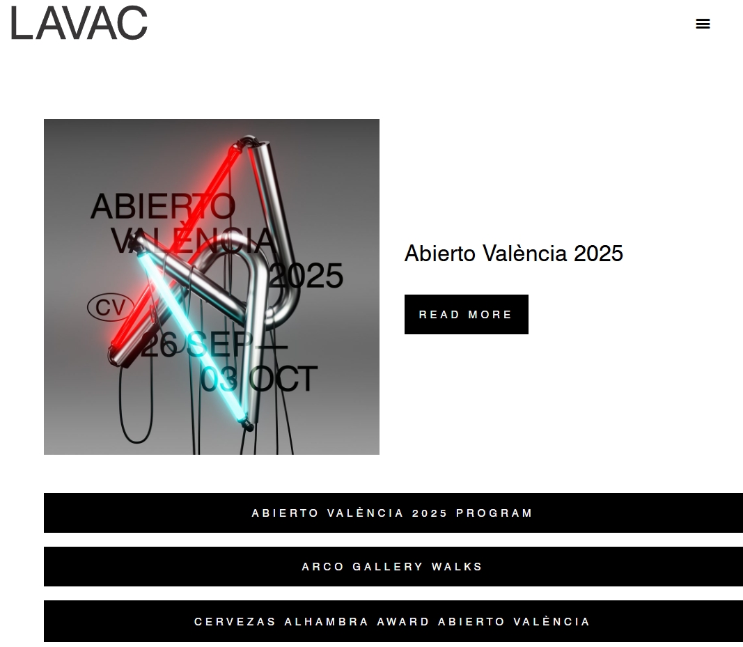 Abierto Valencia, SPAIN 2025 - September 26 > October 3, 2025 @asociaciolavac