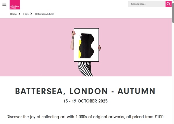 Affordable Art Fair 2025 London Battersea Autumn - 15 > 19 OCTOBER, 2025 @aaflondon