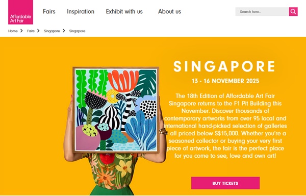 Affordable Art Fair 2025 SINGAPORE - November 13 > 16, 2025 @affordableartfairsg