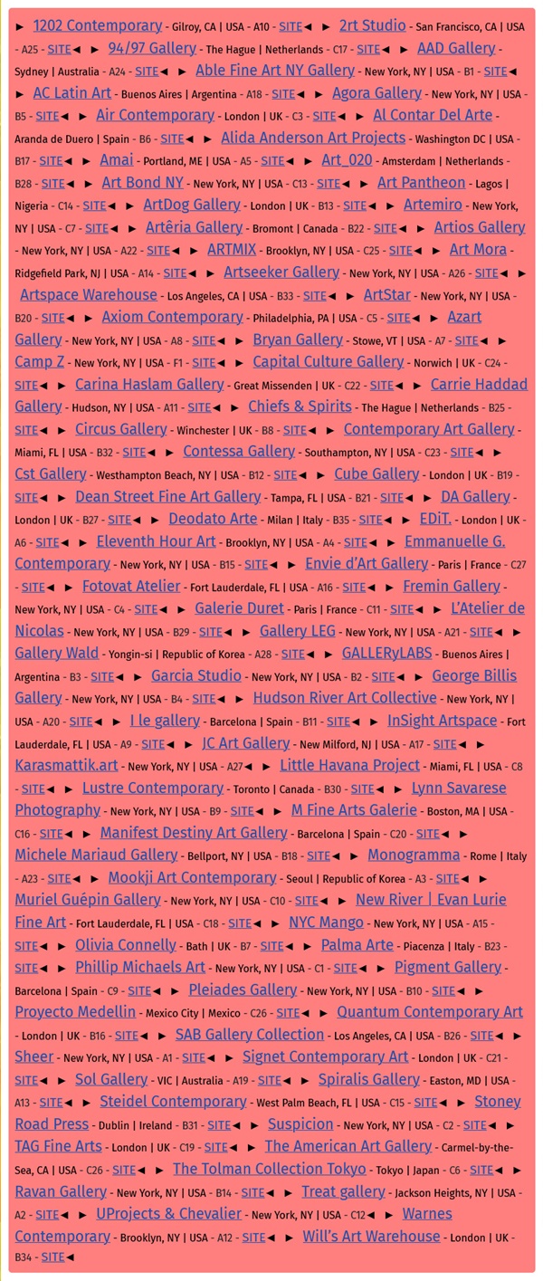 click to enlarge- double click to reduce Affordable Art Fair 2026 New York FALL, USA - 16 > 20 September, 2026 @AAFNYC