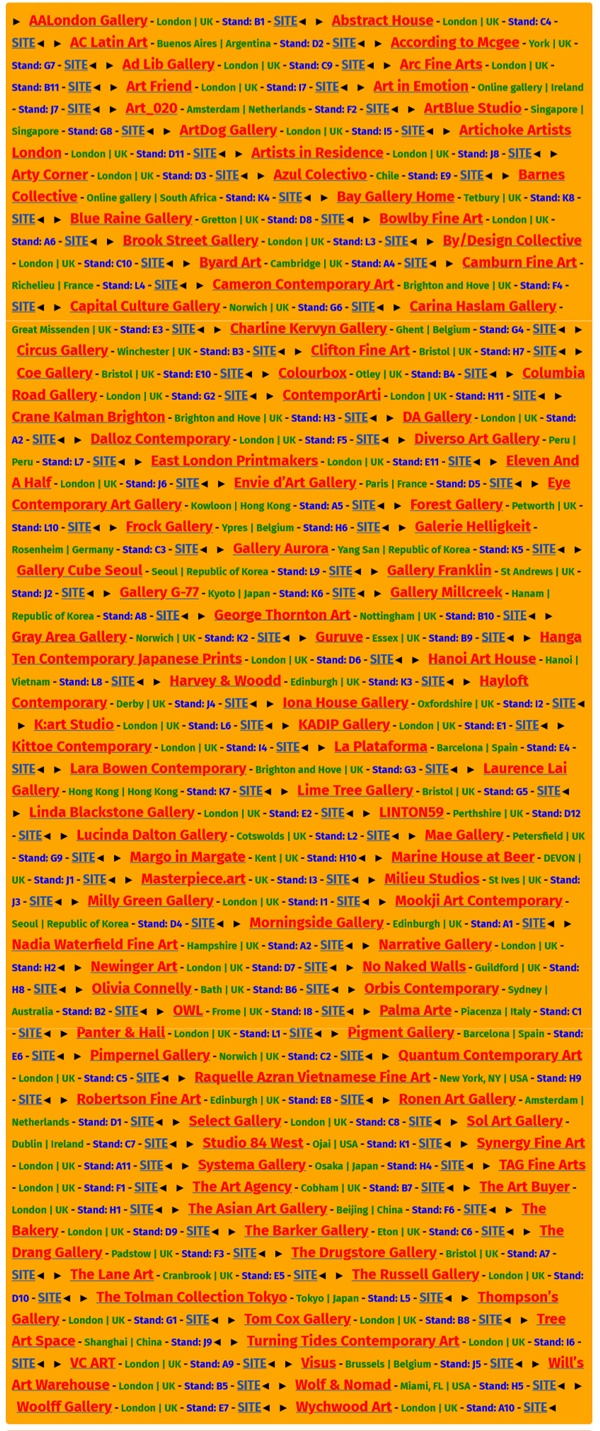 click to enlarge- double click to reduce Affordable Art Fair 2026 London Battersea Autumn - 14 > 18 OCTOBER, 2026 @aaflondon