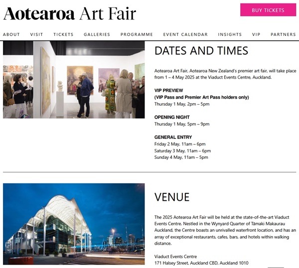 click to enlarge- double click to reduce Aotearoa Art Fair 2025 Auckland, NEW ZEALAND - May 1 > 4, 2025 @AotearoaArtFair