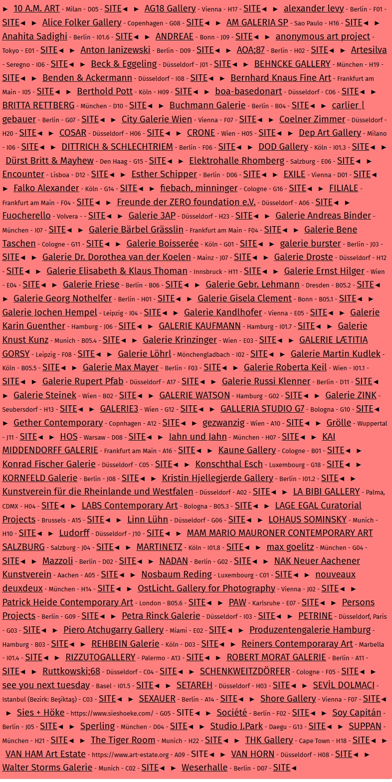ART DÜSSELDORF 2026, Düsseldorf GERMANY - April 17 > 19, 2026 @artdusseldorf