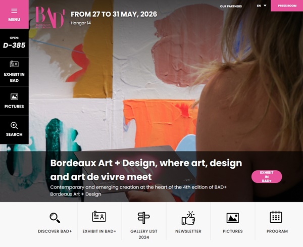 click to enlarge- double click to reduce 39 galleries at BAD+ 2024 Bordeaux FRANCE - 31 May > 2 June, 2024 @bad_bordeaux