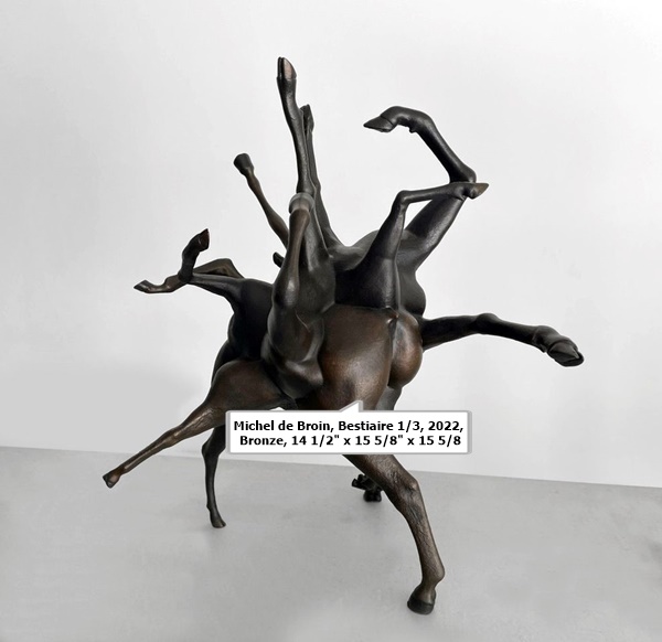 click to enlarge- double click to reduce Michel de Broin, Bestiaire 1/3, 2022, Bronze, 14 1/2 x 15 5/8 x 15 5/8