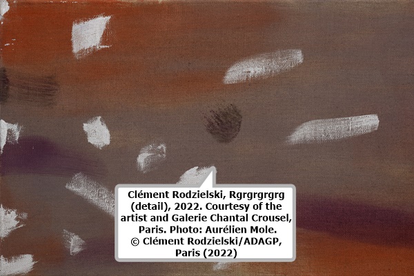 Clément Rodzielski, Rgrgrgrgrg (detail), 2022. Courtesy of the artist and Galerie Chantal Crousel, Paris. Photo: Aurélien Mole. © Clément Rodzielski/ADAGP, Paris (2022).