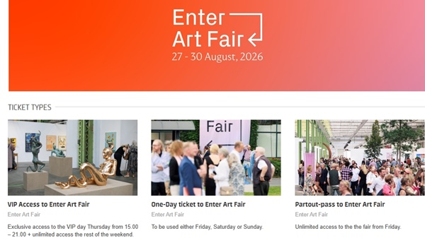 Enter Art Fair, Copenhagen DENMARK 2026 - August 27 > 30, 2026 @ArtFairEnter