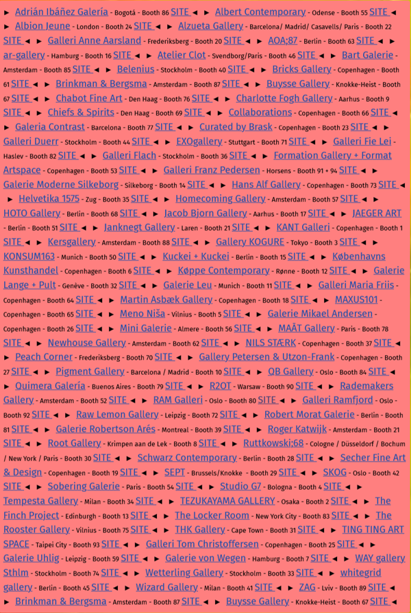 Enter Art Fair, Copenhagen DENMARK 2026 - August 27 > 30, 2026 @ArtFairEnter