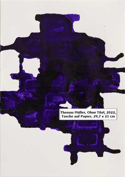 click to enlarge- double click to reduce Thomas Müller, Ohne Titel, 2022, Tusche auf Papier, 29,7 x 21 cm
