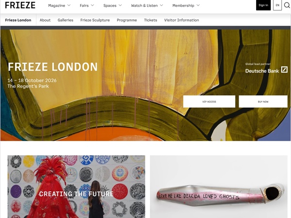 click to enlarge- double click to reduce Frieze London 2026, UNITED KINGDOM - 14 > 18 October, 2026 @Friezeofficial