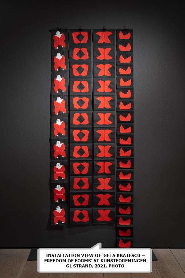 
INSTALLATION VIEW OF ‘GETA BRATESCU – FREEDOM OF FORMS’ AT KUNSTFORENINGEN GL STRAND, 2021. PHOTO