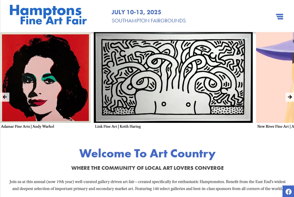 HAMPTONS ART FAIR 2025 - July 10 > 13, 2025 @arthamptonsfair