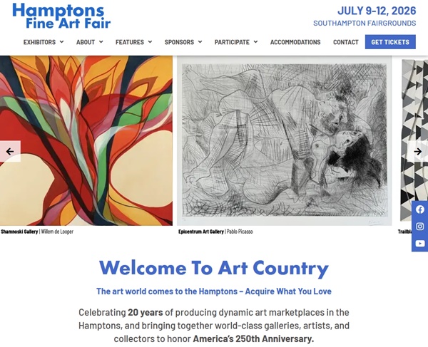 128 galleries at HAMPTONS ART FAIR 2026 - July 9 > 12, 2026 @arthamptonsfair