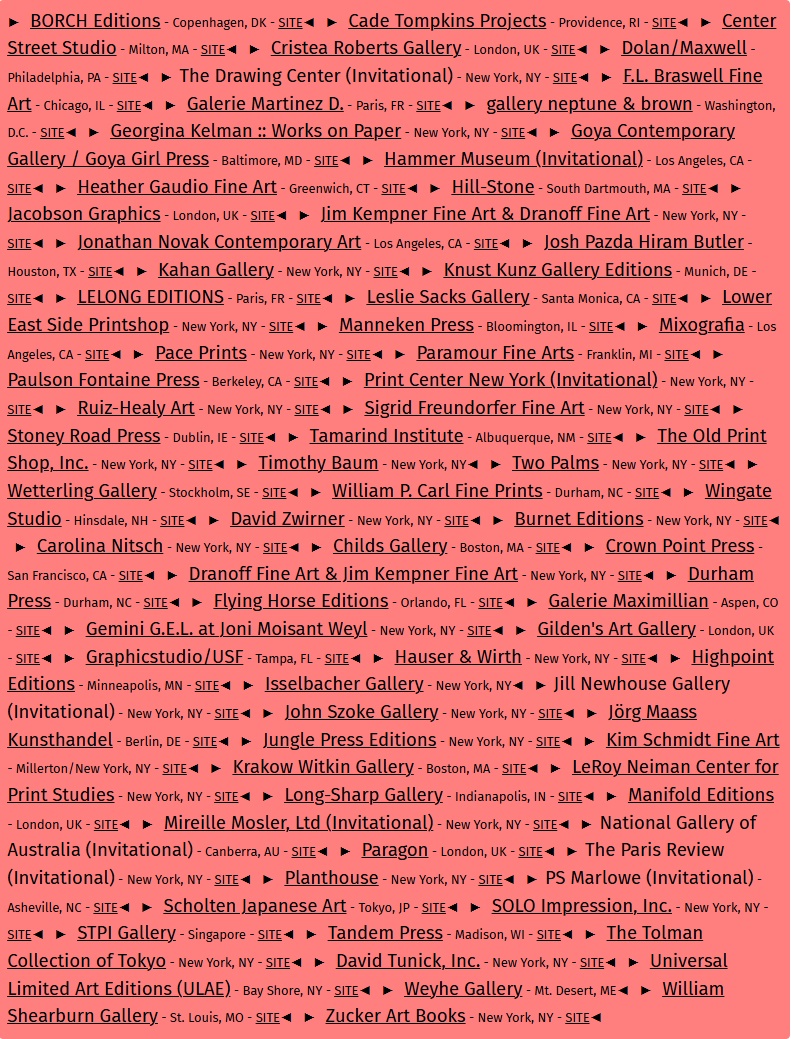 IFPDA Fine Art Print 2026, New York NY U.S.A. April 9 > 12, 2026 @ifpda