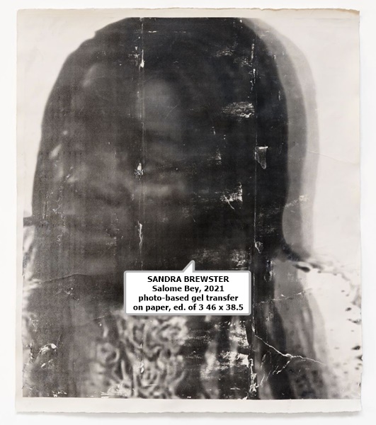 click to enlarge- double click to reduce SANDRA BREWSTER
Salome Bey, 2021
photo-based gel transfer on paper, ed. of 3
46 x 38.5