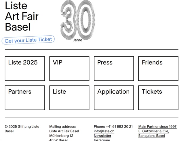 99 galleries at LISTE Art Fair Basel, SWITZERLAND 2025 - June 16 > 21, 2024 @listeartfair.ch