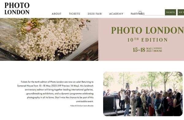 click to enlarge- double click to reduce Photo London 2025 UNITED KINGDOM - 15 > 18 MAY, 2025 @PhotoLondonFair