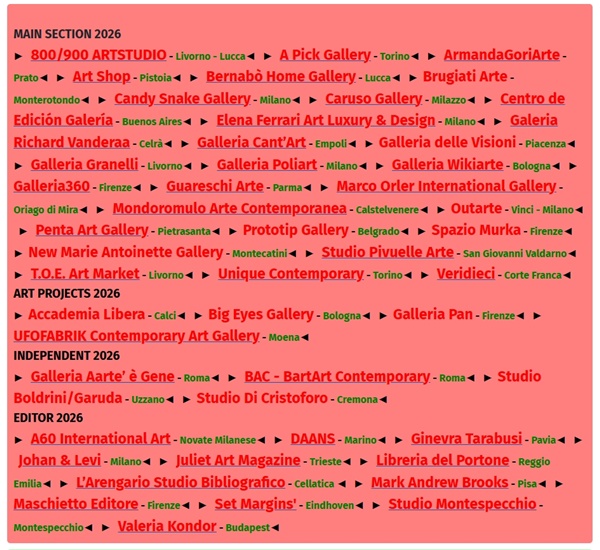 LUCCA ART FAIR, Lucca ITALY - September 25 > 27, 2026 @LuccaartFair