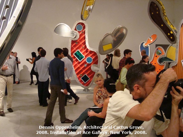 Dennis Oppenheim, Architectural Cactus Grove, 2008. Installation at Ace Gallery, New York, 2008. 