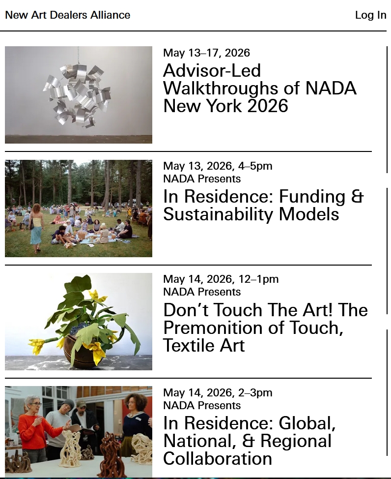 NADA New York 2026, USA - May 13 > 17, 2026  @newartdealers