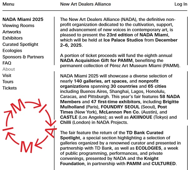 NADA Miami 2025, USA - December 2 > 6, 2025  @newartdealers
