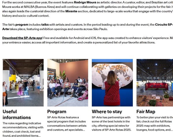 Rotas Brasileiras 2025, São Paulo, BRAZIL - August 27 > 31 , 2025 @sp_arte