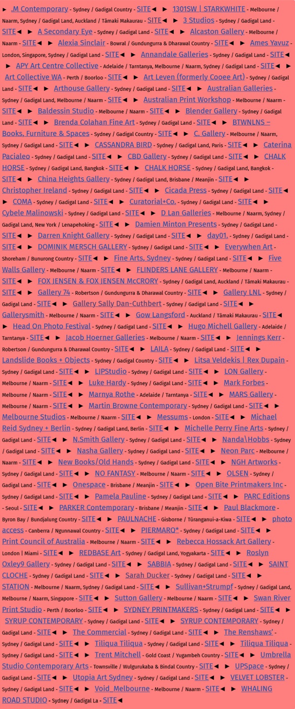 click to enlarge- double click to reduce SYDNEY CONTEMPORARY 2026, Sydney AUSTRALIA - 3 > 6 September 2026 @sydcontemporary