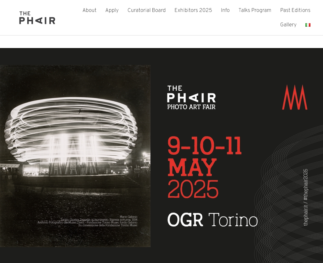 click to enlarge- double click to reduce THE PHAIR 2025, TORINO ITALY - 9 > 11 May, 2025 @thephairphotoartfair