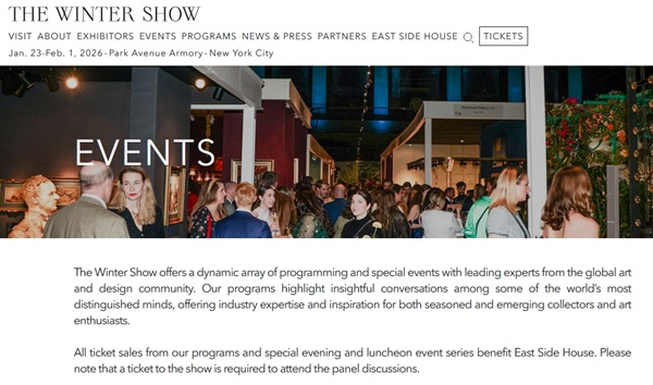 The Winter Show New York, USA - January 23 > February 1, 2026 @thewintershowny