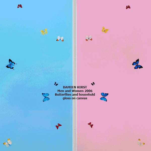 DAMIEN HIRST
Men and Women
2006
Butterflies and household gloss on canvas